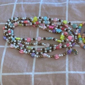 Colorful Heart Beaded Kids Necklace and bracelets